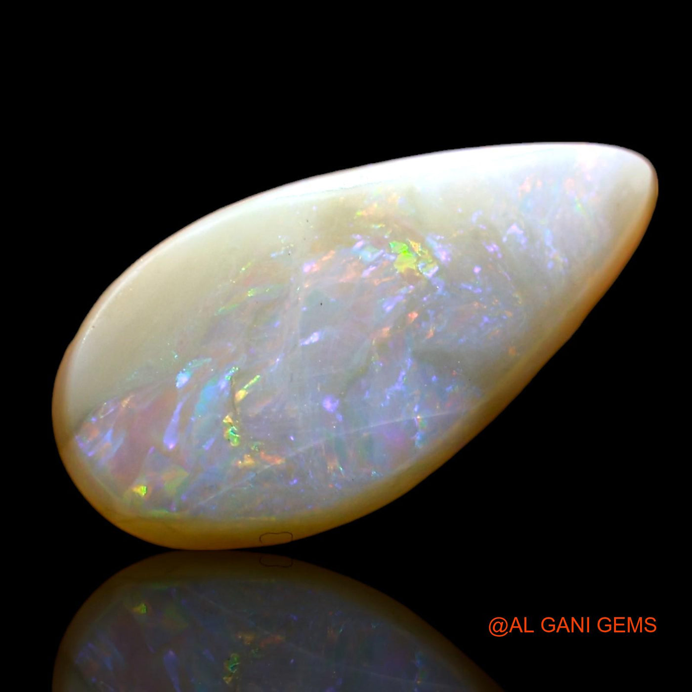 3.00 Cts Natural Australian Fire Opal Loose Gemstone Fancy Cabochon 14x7x4 mm AE-171