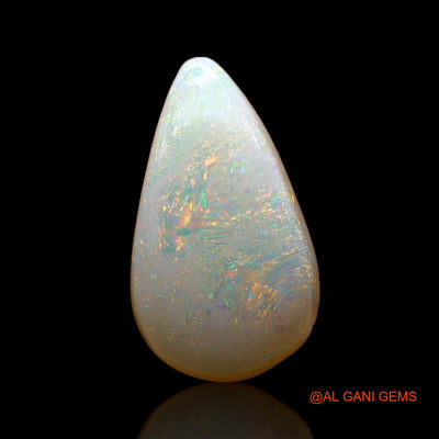 1.00 Cts Natural Australian Fire Opal Loose Gemstone Pear Cabochon 13x8x2 mm AE-178
