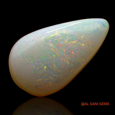 1.00 Cts Natural Australian Fire Opal Loose Gemstone Pear Cabochon 13x8x2 mm AE-178