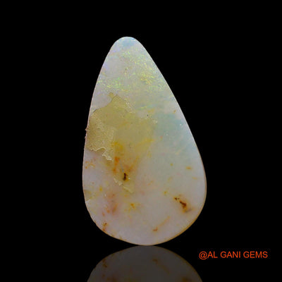 1.00 Cts Natural Australian Fire Opal Loose Gemstone Pear Cabochon 13x8x2 mm AE-178