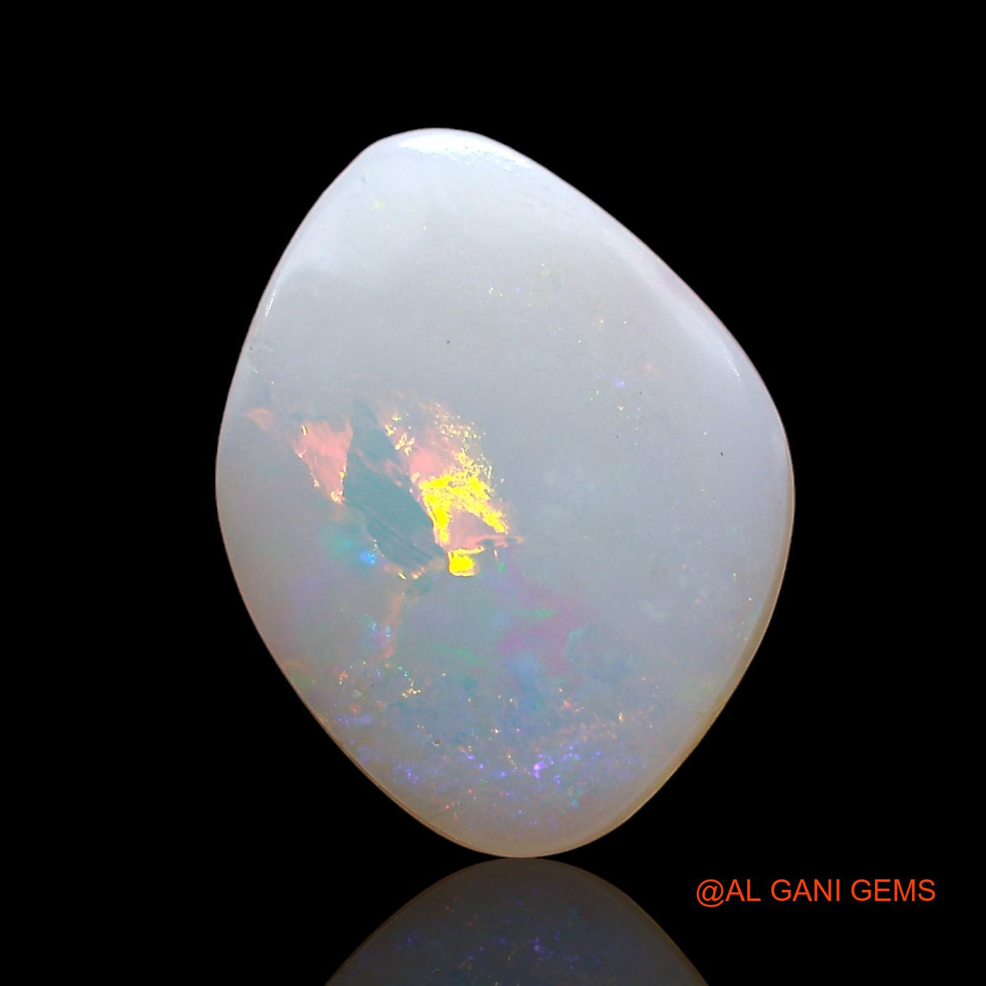 Natural Untreated Fire Opal Loose Gemstone Fancy Cabochon From Australia 2.00 Cts 12x9x2 mm AE-182