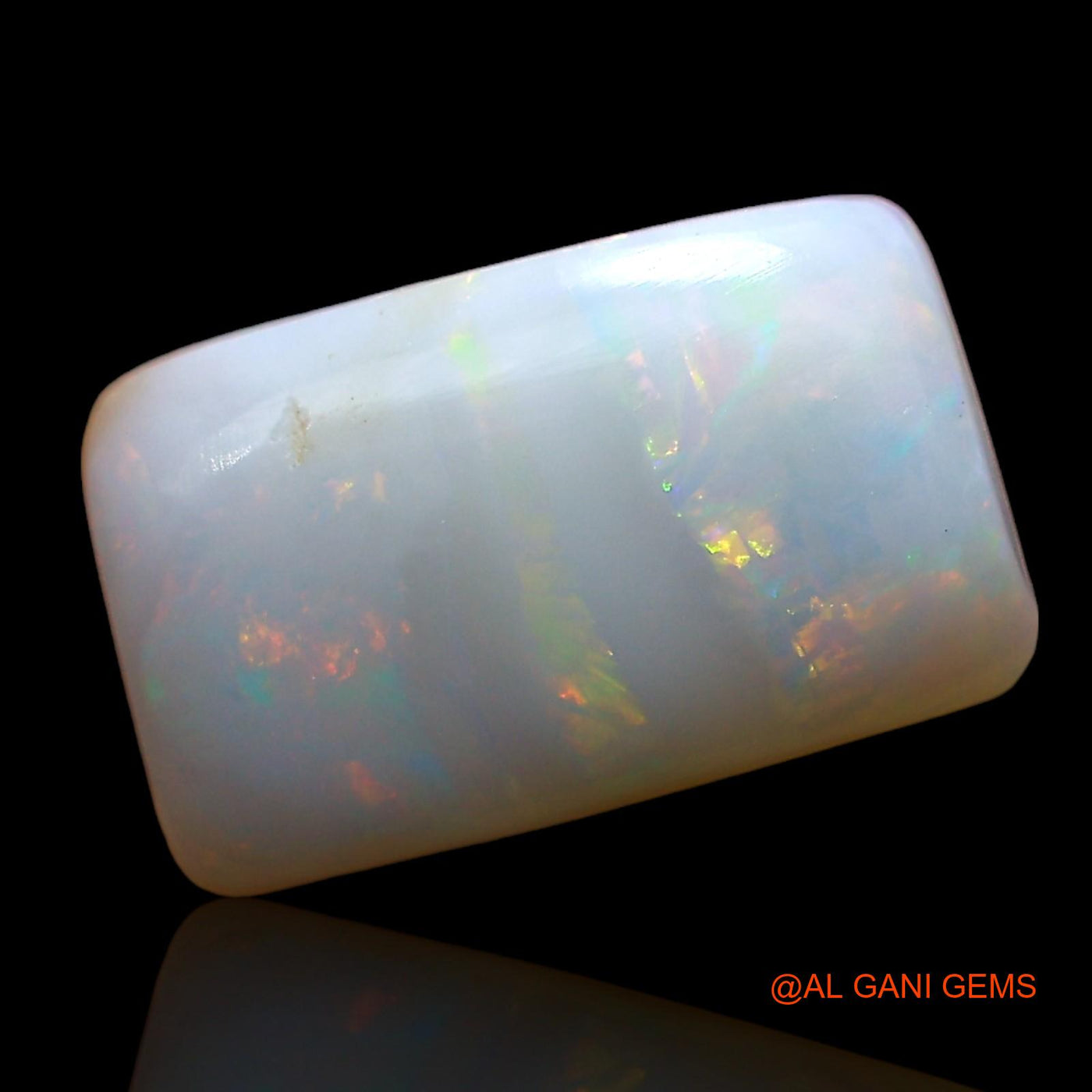 Natural Fire Opal Gemstone 2.00 Cts Loose Square Cabochon From Australia 11x7x3 mm AE-183