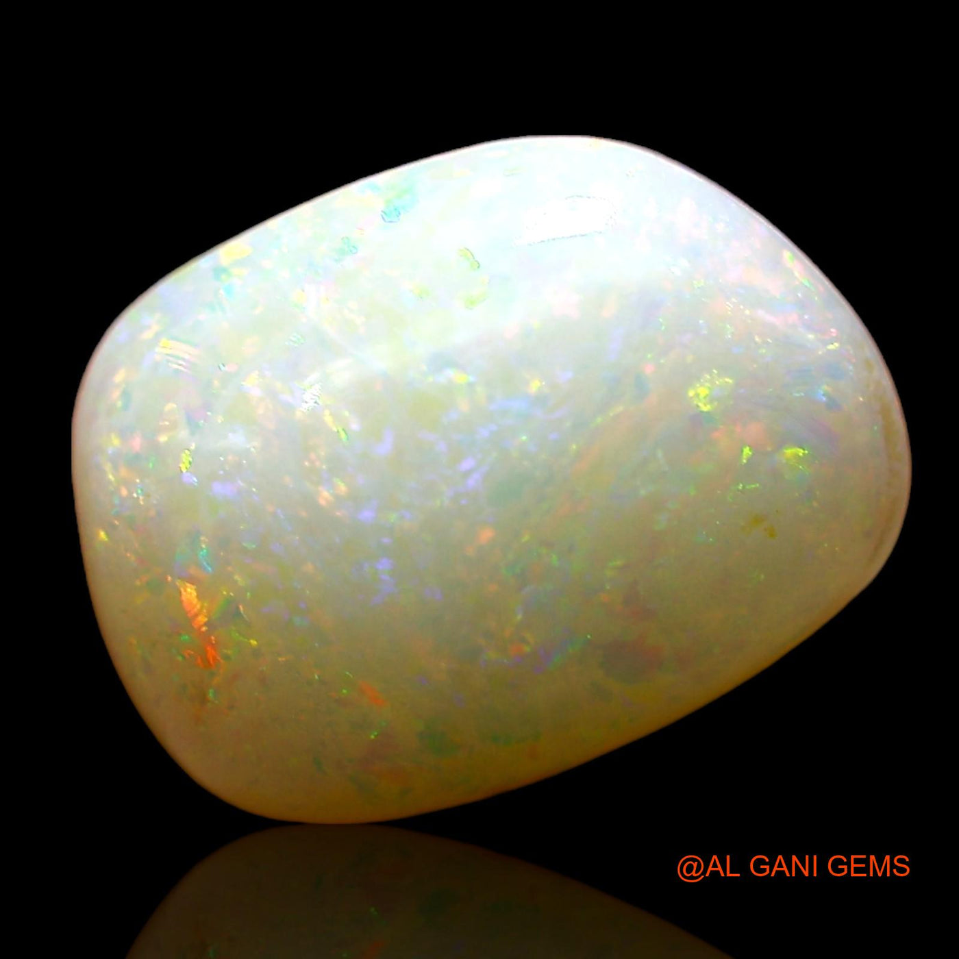 Natural Untreated Fire Opal Loose Gemstone Fancy Cabochon From Australia 3.00 Cts 11x8x4 mm AE-185