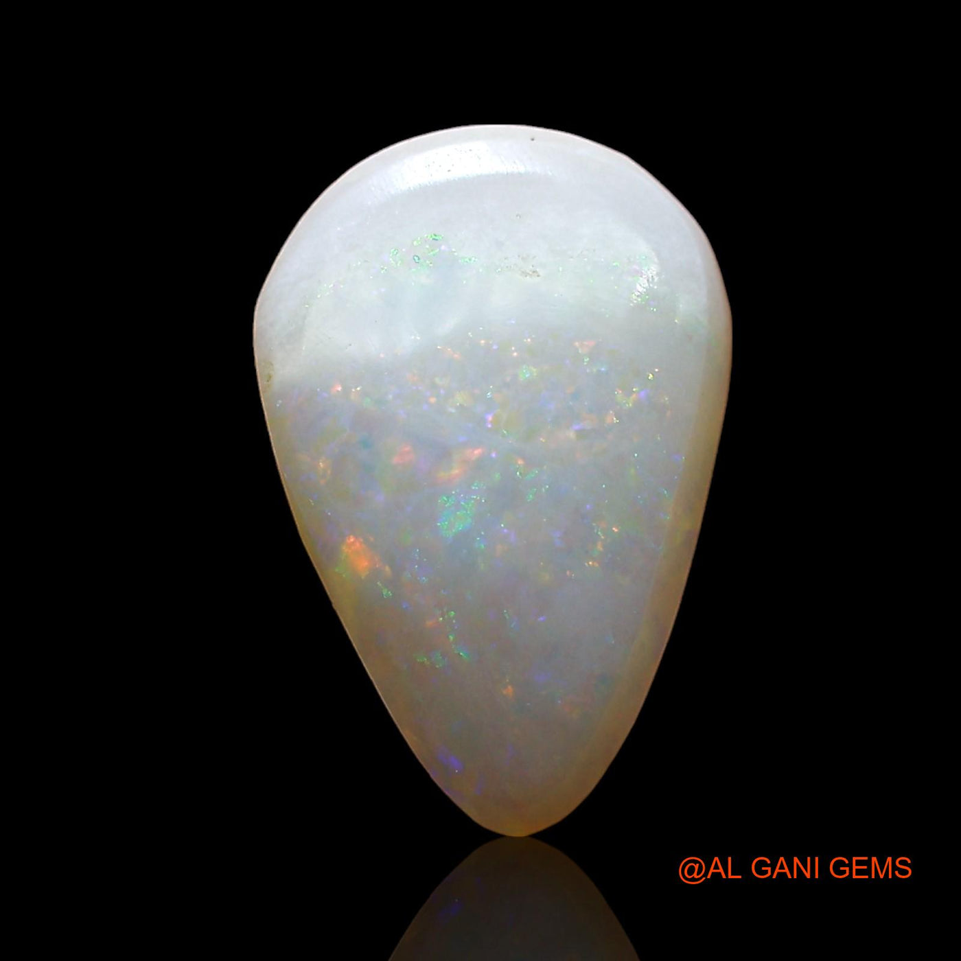 1.00 Cts Natural Australian Fire Opal Loose Gemstone Pear Cabochon 13x8x2 mm AE-186