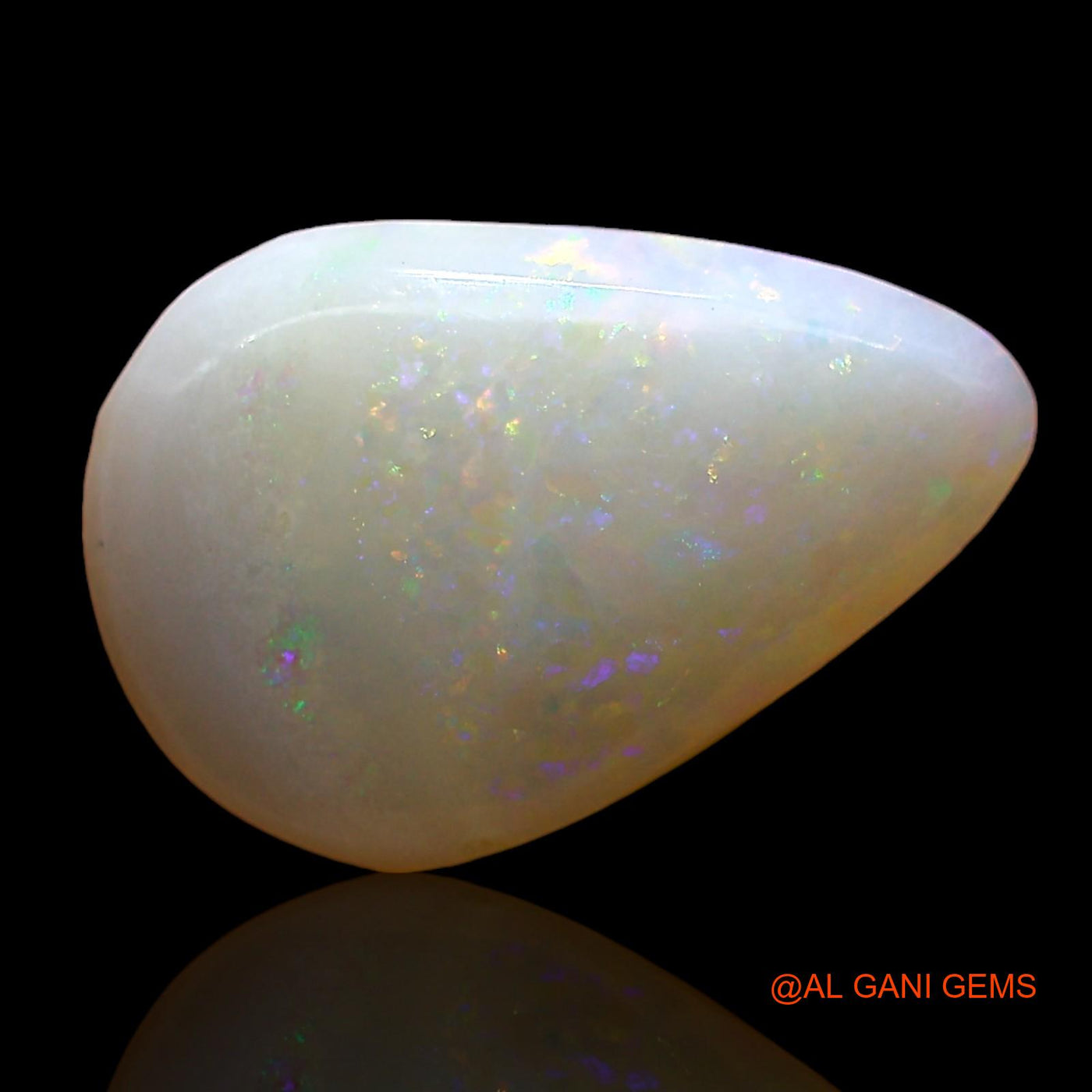 1.00 Cts Natural Australian Fire Opal Loose Gemstone Pear Cabochon 13x8x2 mm AE-186