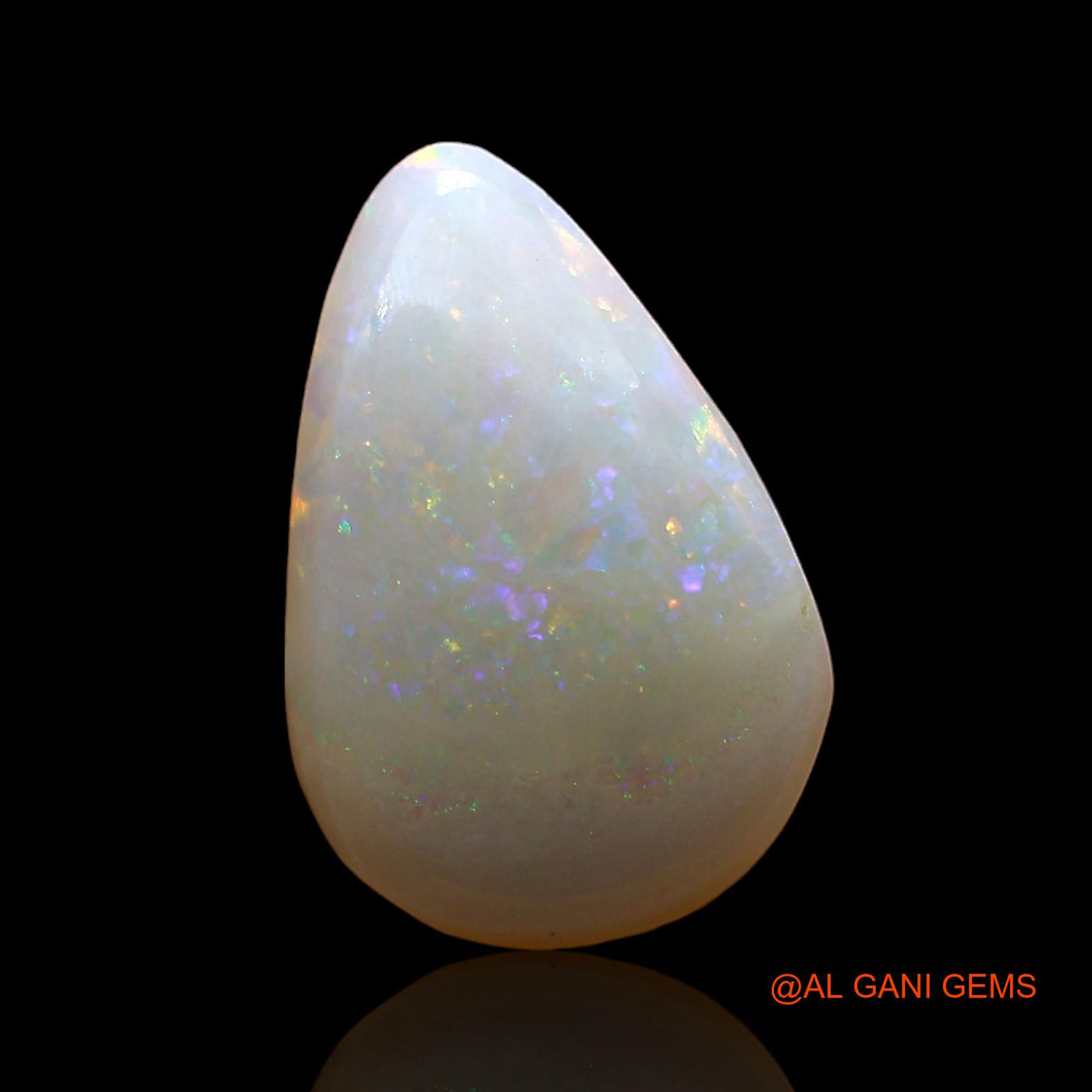 1.00 Cts Natural Australian Fire Opal Loose Gemstone Pear Cabochon 13x8x2 mm AE-186
