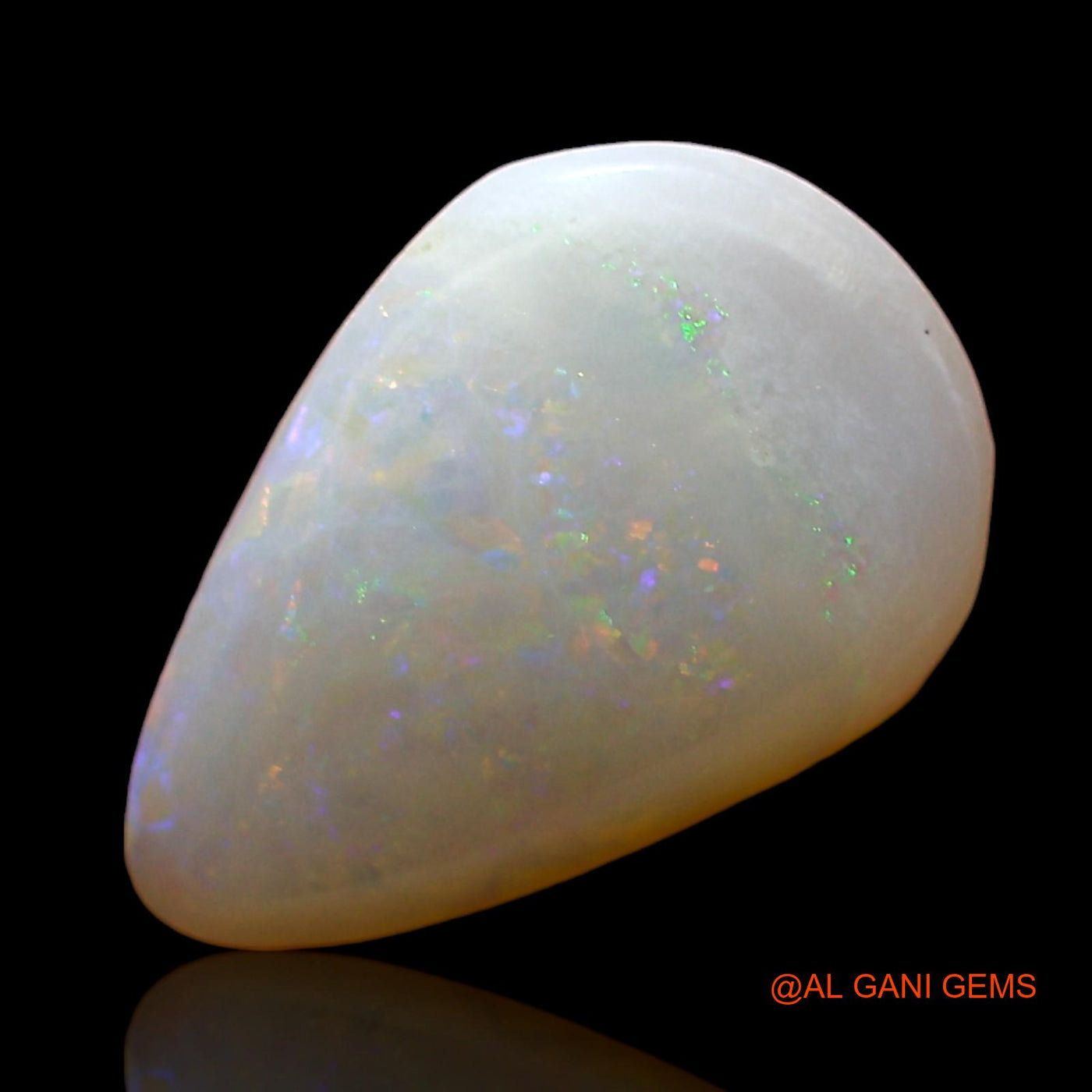 1.00 Cts Natural Australian Fire Opal Loose Gemstone Pear Cabochon 13x8x2 mm AE-186