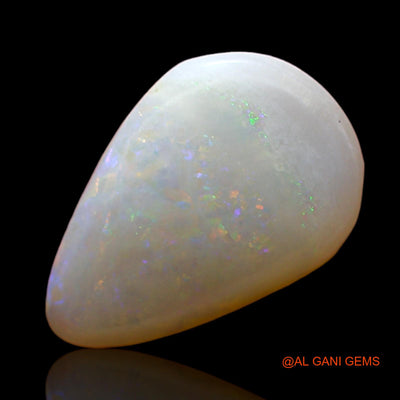 1.00 Cts Natural Australian Fire Opal Loose Gemstone Pear Cabochon 13x8x2 mm AE-186