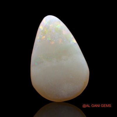 1.00 Cts Natural Australian Fire Opal Loose Gemstone Pear Cabochon 13x8x2 mm AE-186