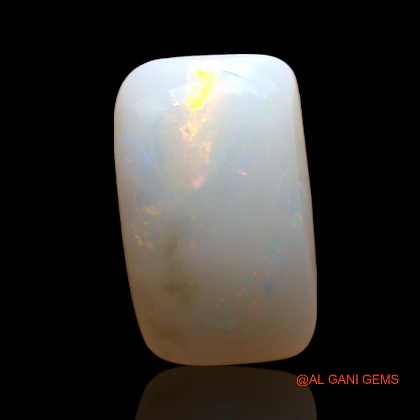 Natural Untreated Fire Opal Loose Gemstone Square Cabochon From Australia 2.00 Cts 11x7x4 mm AE-188