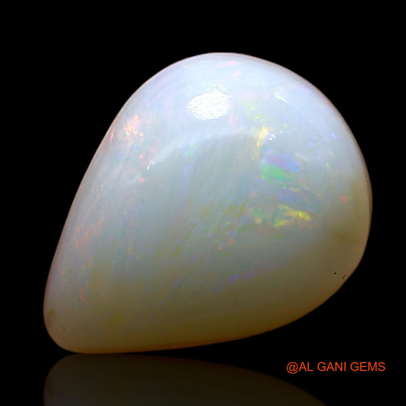 3.00 Cts Unheated Australian Fire Opal Loose Gemstone Pear Cabochon Natural 11x9x5 mm AE-189