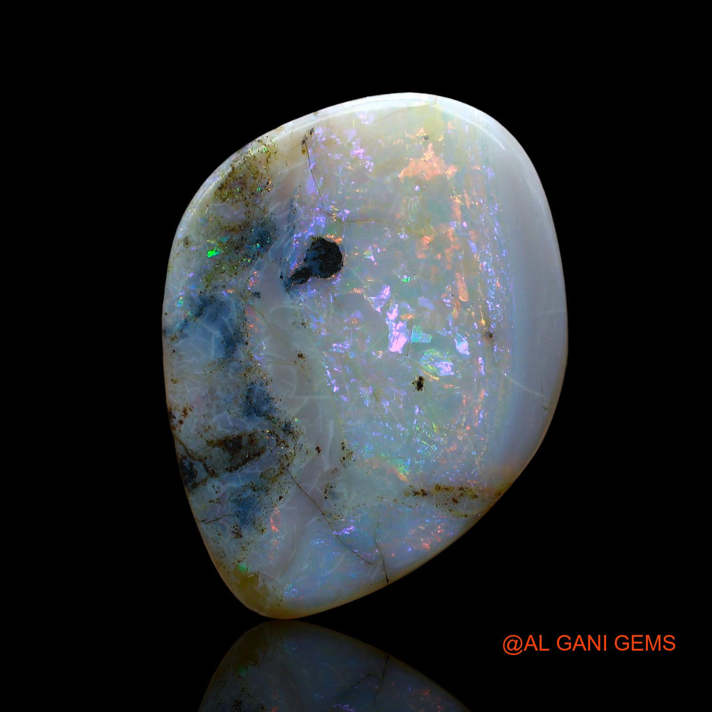 Natural Fire Opal Gemstone 12.00 Cts Loose Fancy Cabochon From Australia 19x16x5 mm AE-18