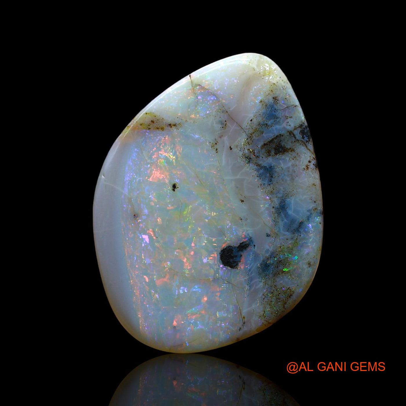 Natural Fire Opal Gemstone 12.00 Cts Loose Fancy Cabochon From Australia 19x16x5 mm AE-18