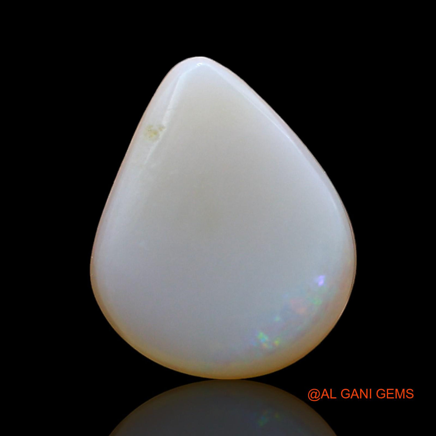 2.00 Cts Natural Australian Fire Opal Loose Gemstone Pear Cabochon 11x9x3 mm AE-191