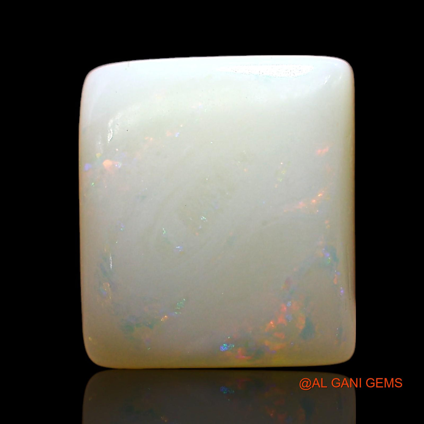 2.00 Cts Natural Australian Fire Opal Square Cabochon Loose Gemstone For Jewelry 9x8x3 mm AE-193