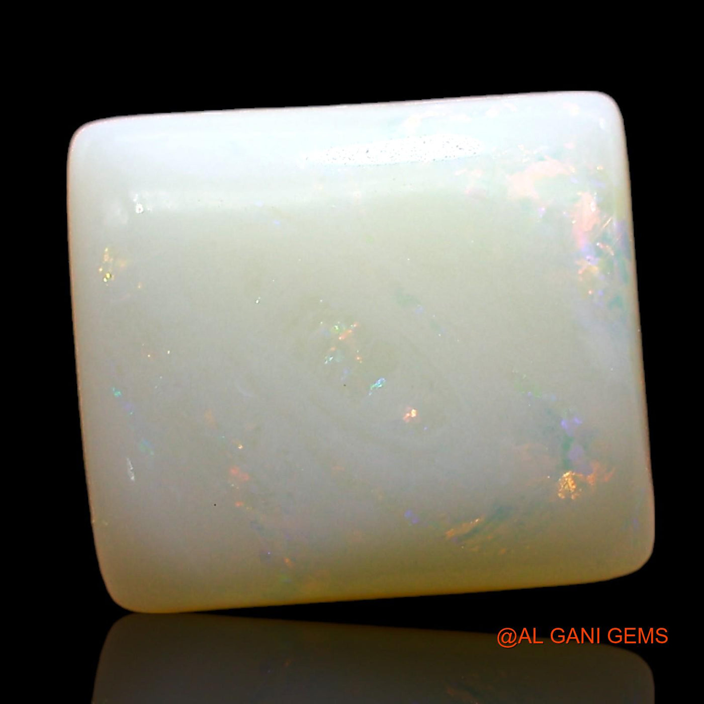 2.00 Cts Natural Australian Fire Opal Square Cabochon Loose Gemstone For Jewelry 9x8x3 mm AE-193