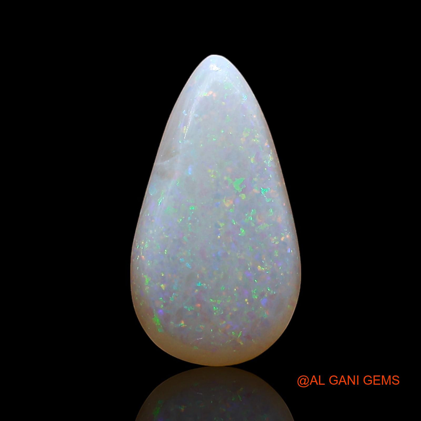 Natural Fire Opal Gemstone 0.80 Cts Loose Pear Cabochon From Australia 11x6x2 mm AE-196