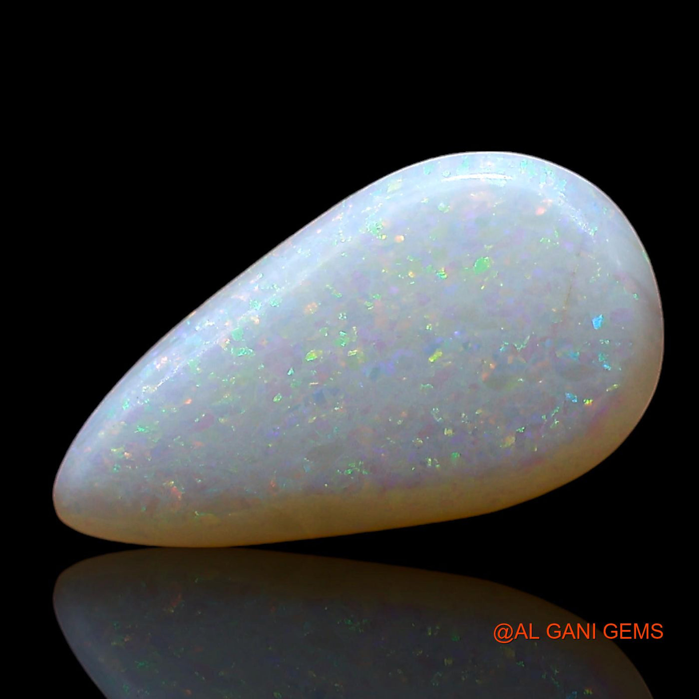 Natural Fire Opal Gemstone 0.80 Cts Loose Pear Cabochon From Australia 11x6x2 mm AE-196