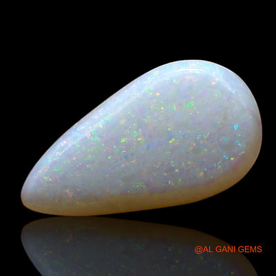 Natural Fire Opal Gemstone 0.80 Cts Loose Pear Cabochon From Australia 11x6x2 mm AE-196