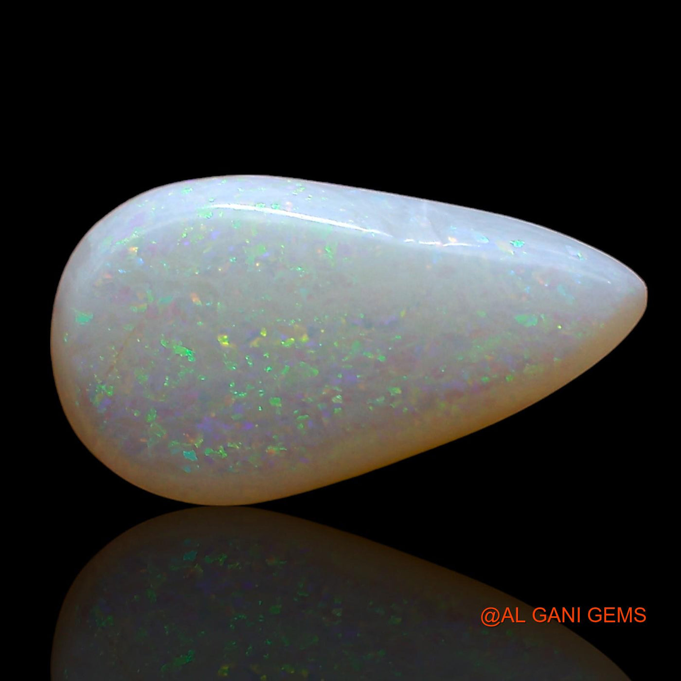 Natural Fire Opal Gemstone 0.80 Cts Loose Pear Cabochon From Australia 11x6x2 mm AE-196
