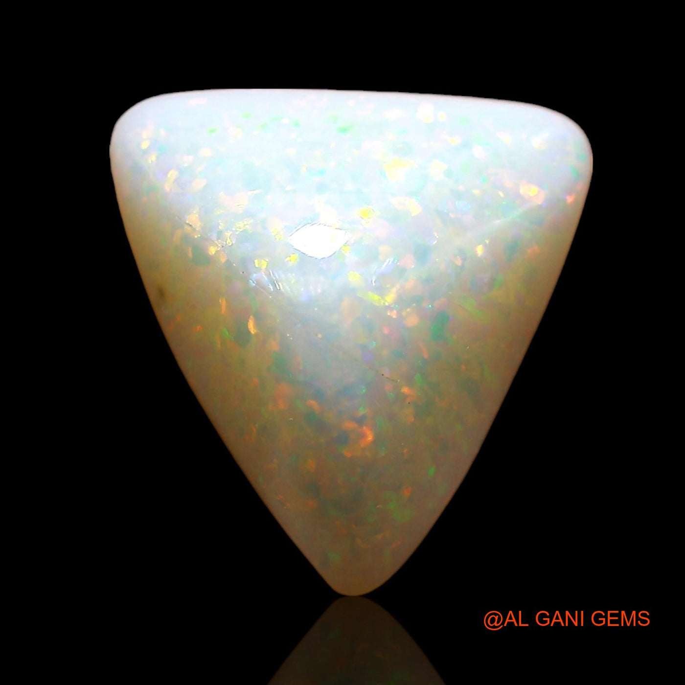 3.00 Cts Natural Australian Fire Opal Loose Gemstone Trillion Cabochon 13x12x5 mm AE-197