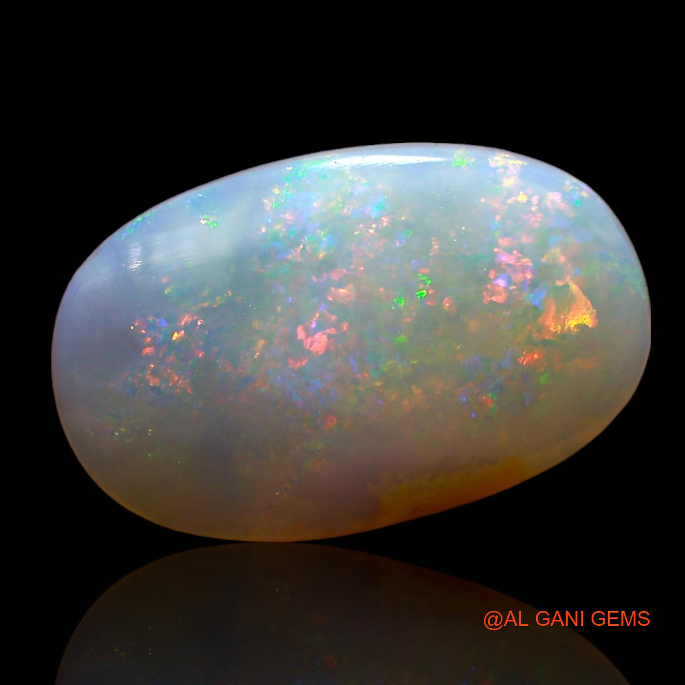 4.00 Cts Unheated Australian Fire Opal Loose Gemstone Oval Cabochon Natural 15x9x3 mm AE-198