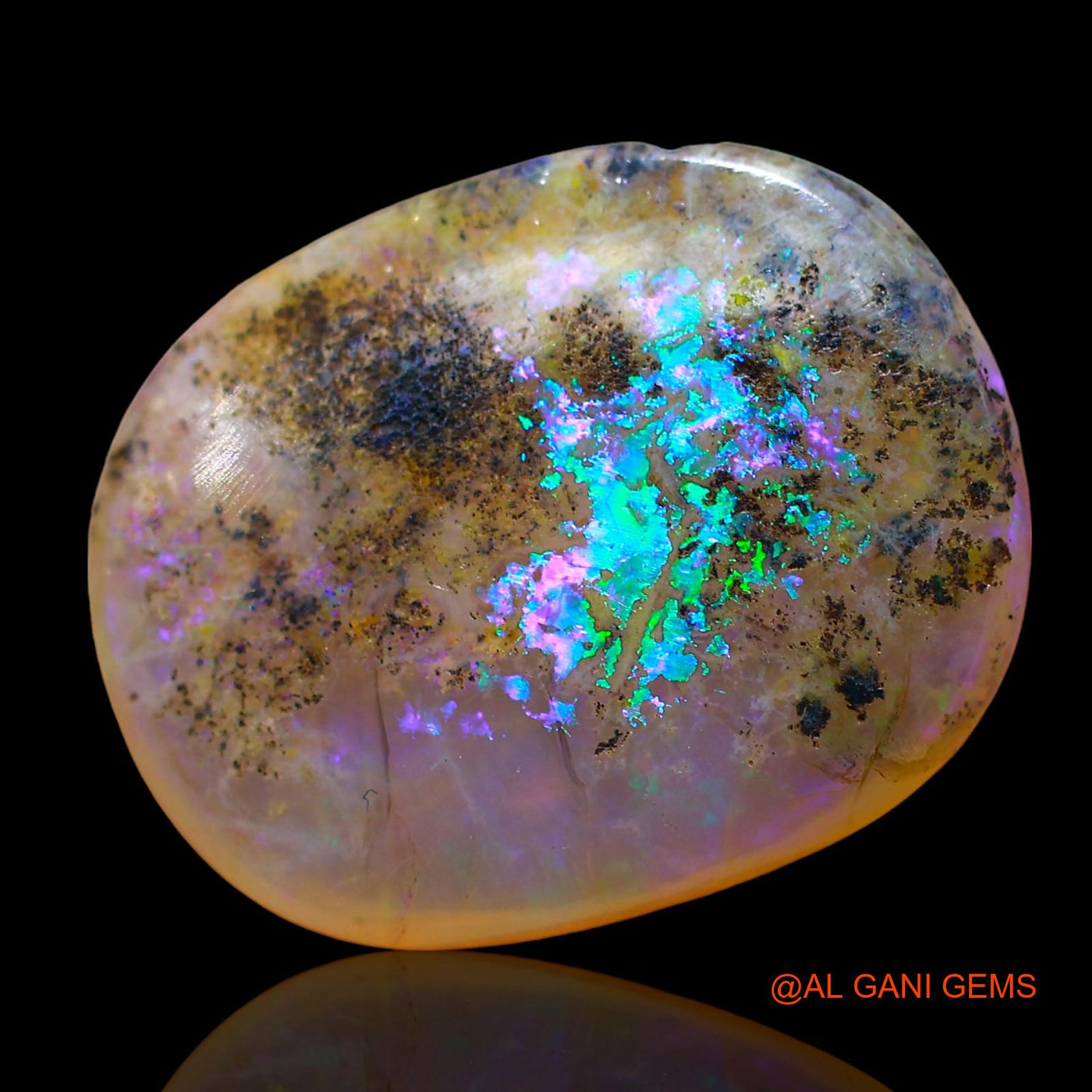 13.00 Cts Unheated Australian Fire Opal Loose Gemstone Oval Cabochon Natural 20x15x6 mm AE-19