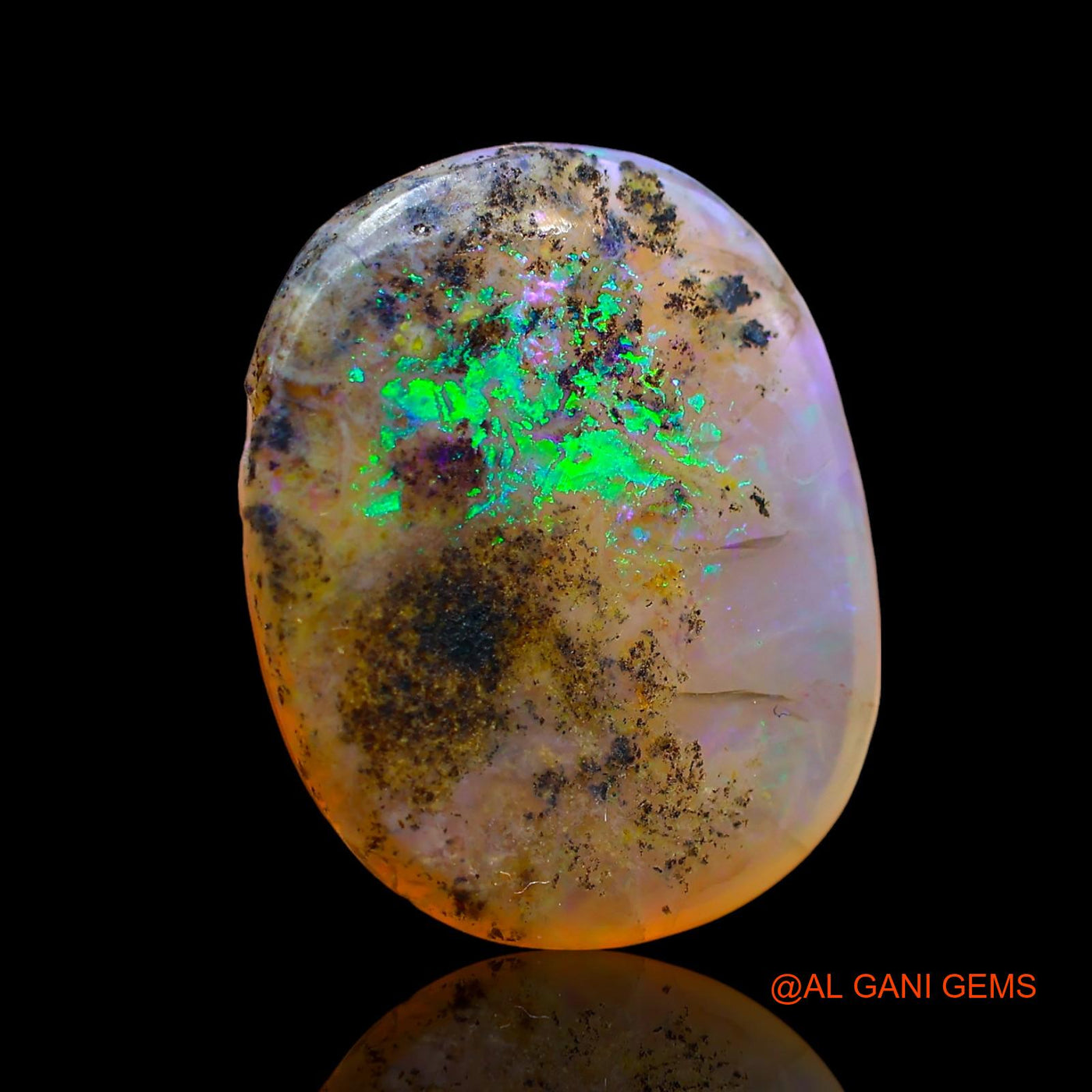 13.00 Cts Unheated Australian Fire Opal Loose Gemstone Oval Cabochon Natural 20x15x6 mm AE-19