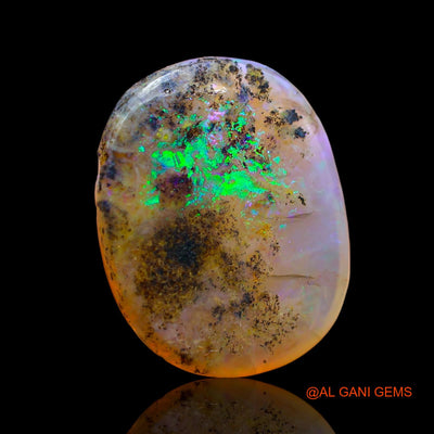 13.00 Cts Unheated Australian Fire Opal Loose Gemstone Oval Cabochon Natural 20x15x6 mm AE-19