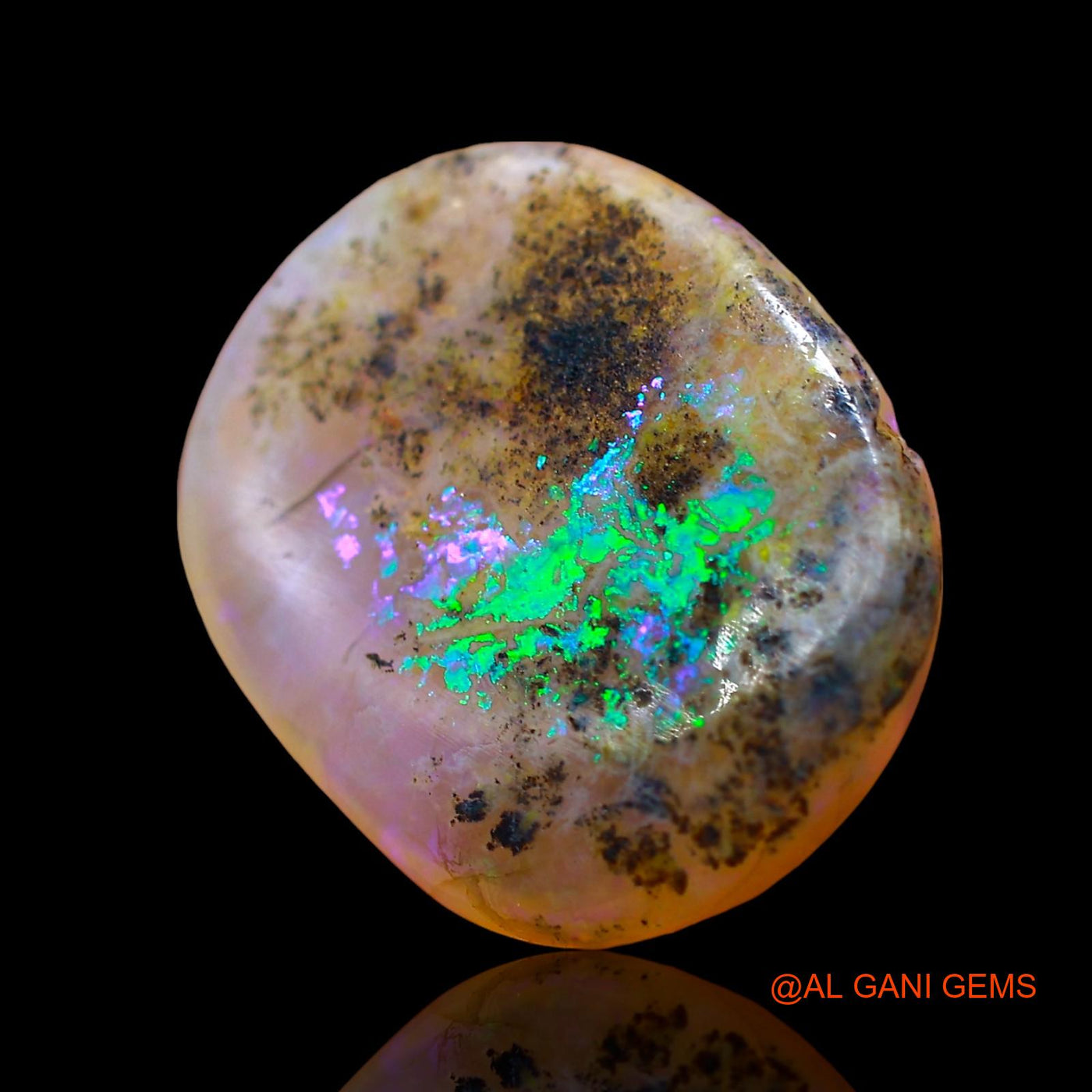 13.00 Cts Unheated Australian Fire Opal Loose Gemstone Oval Cabochon Natural 20x15x6 mm AE-19