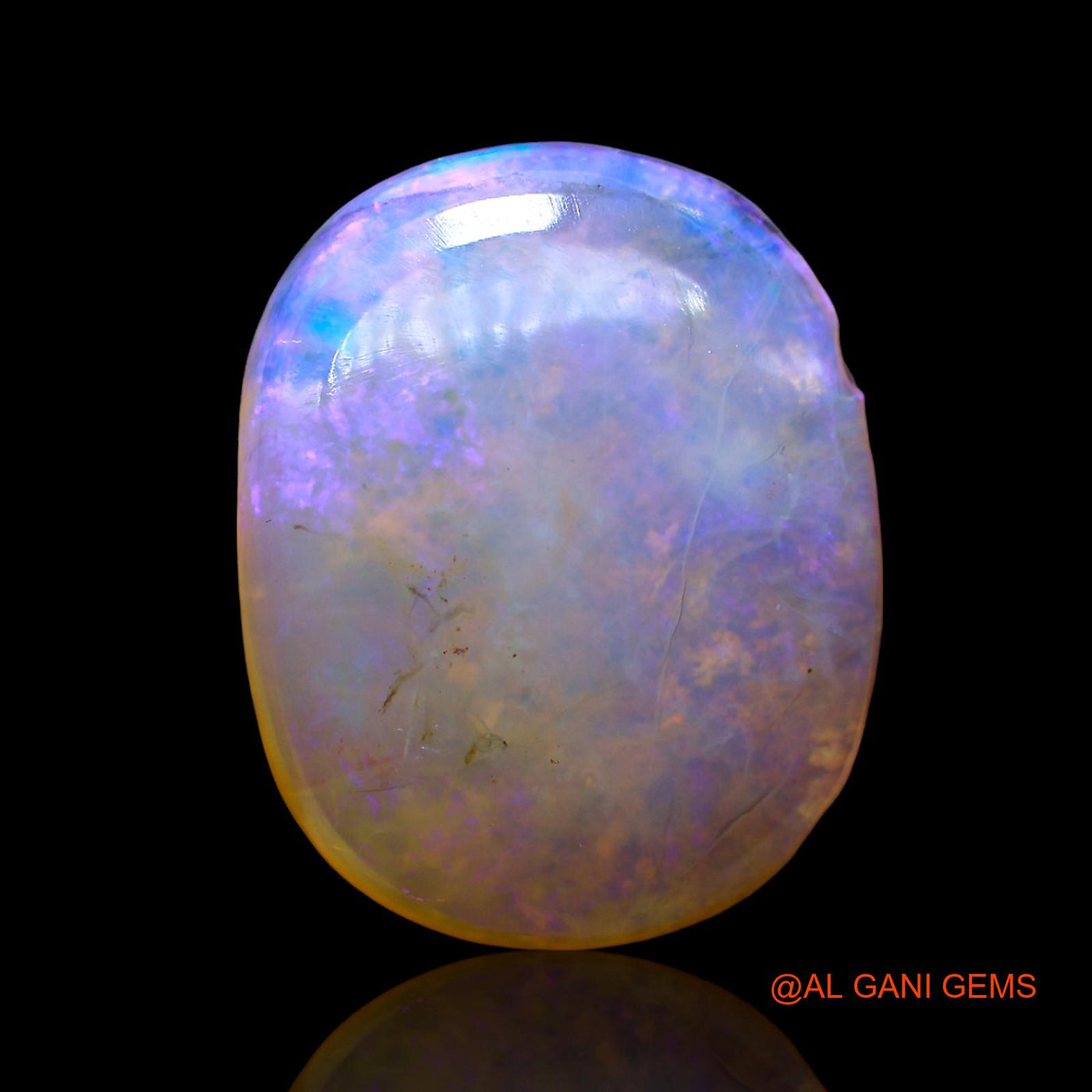 13.00 Cts Unheated Australian Fire Opal Loose Gemstone Oval Cabochon Natural 20x15x6 mm AE-19