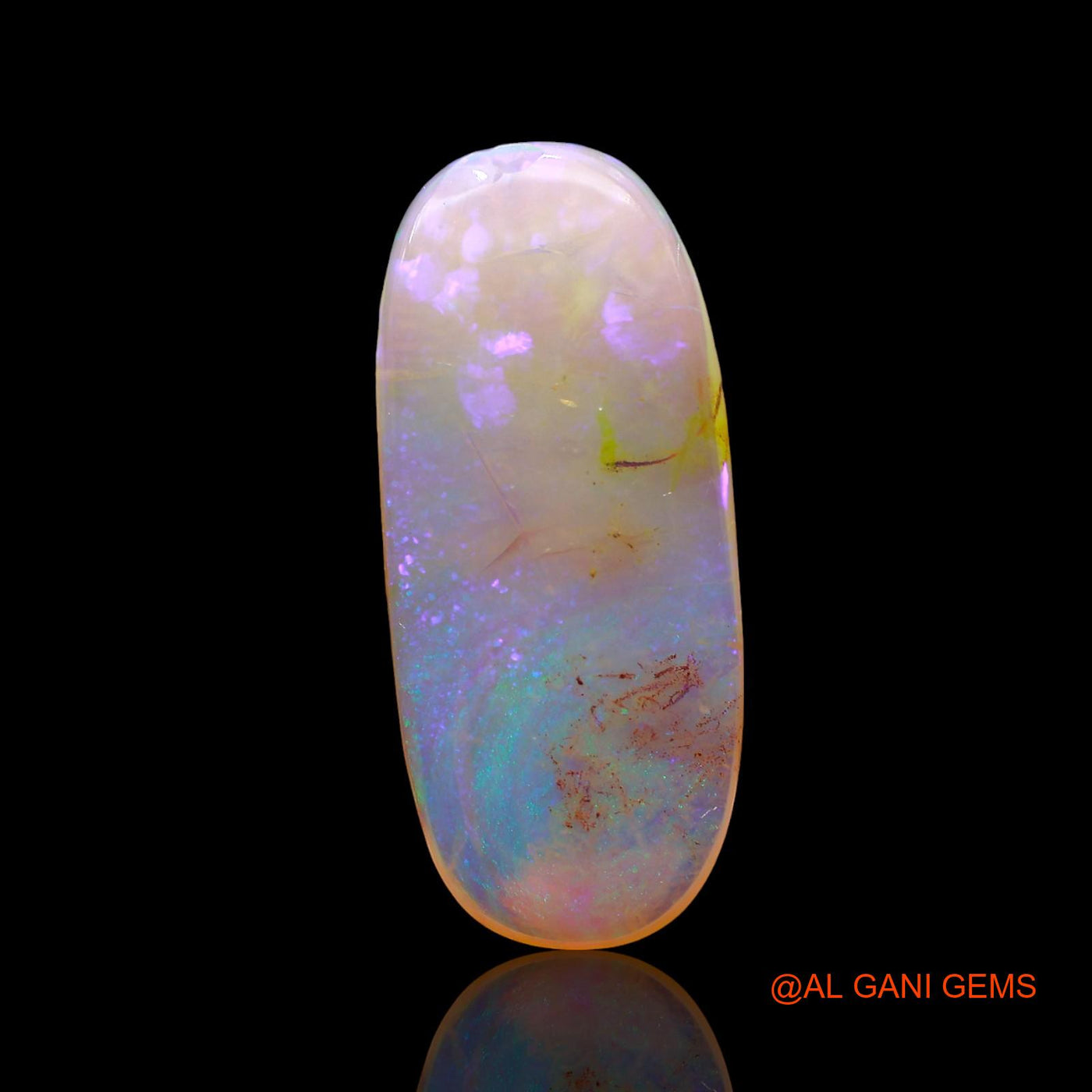 4.00 Cts Natural Australian Fire Opal Loose Gemstone Oval Cabochon 19x8x3 mm AE-201