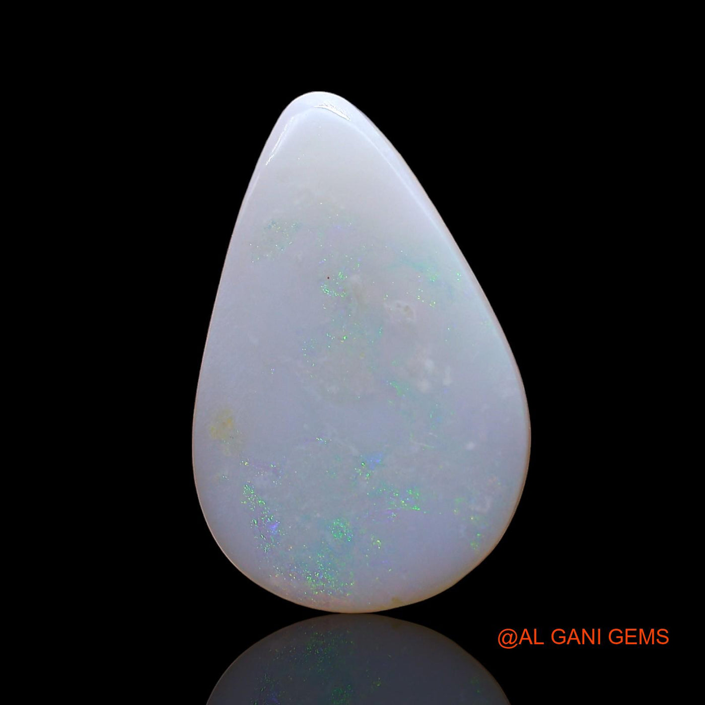 Natural Untreated Fire Opal Loose Gemstone Pear Cabochon From Australia 3.00 Cts 18x12x2 mm AE-202