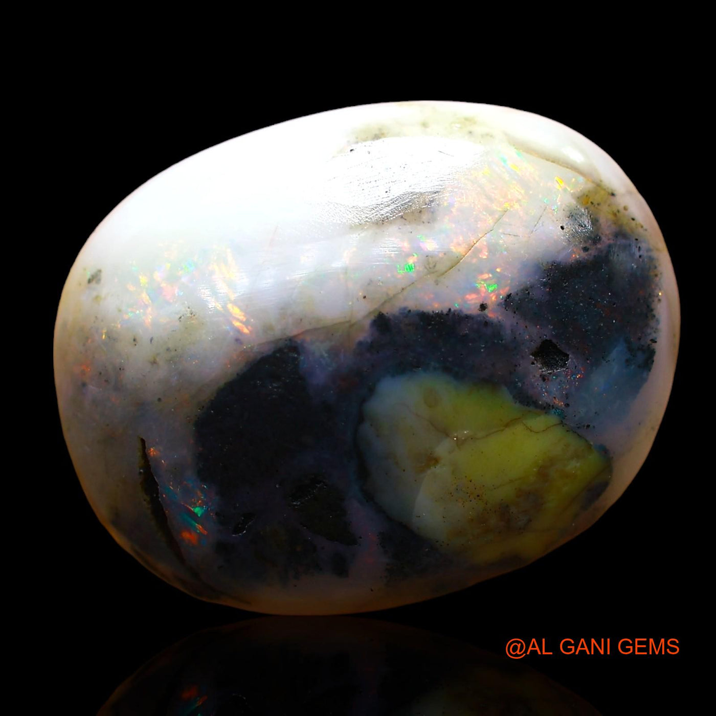 12.00 Cts Natural Australian Fire Opal Loose Gemstone Oval Cabochon 19x15x7 mm AE-20