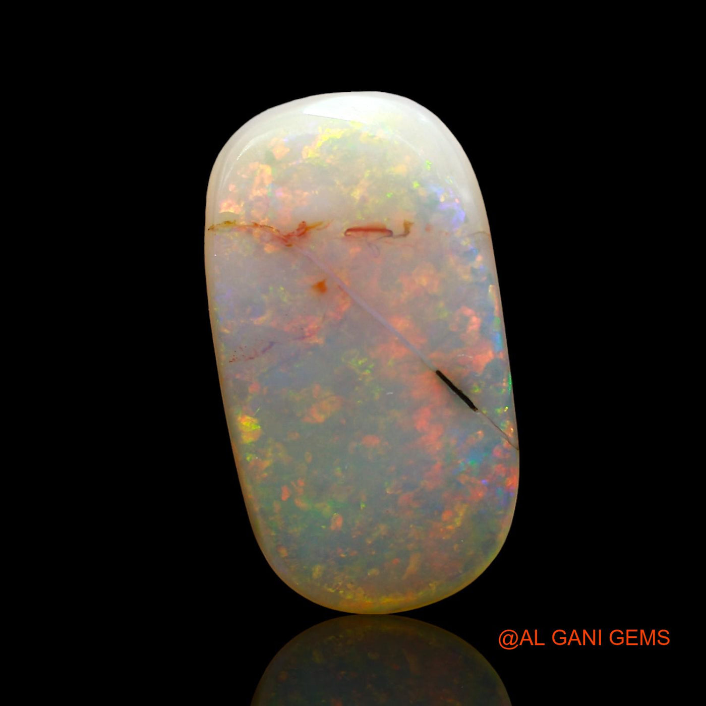 4.00 Cts Natural Australian Fire Opal Loose Gemstone Oval Cabochon 18x10x3 mm AE-212