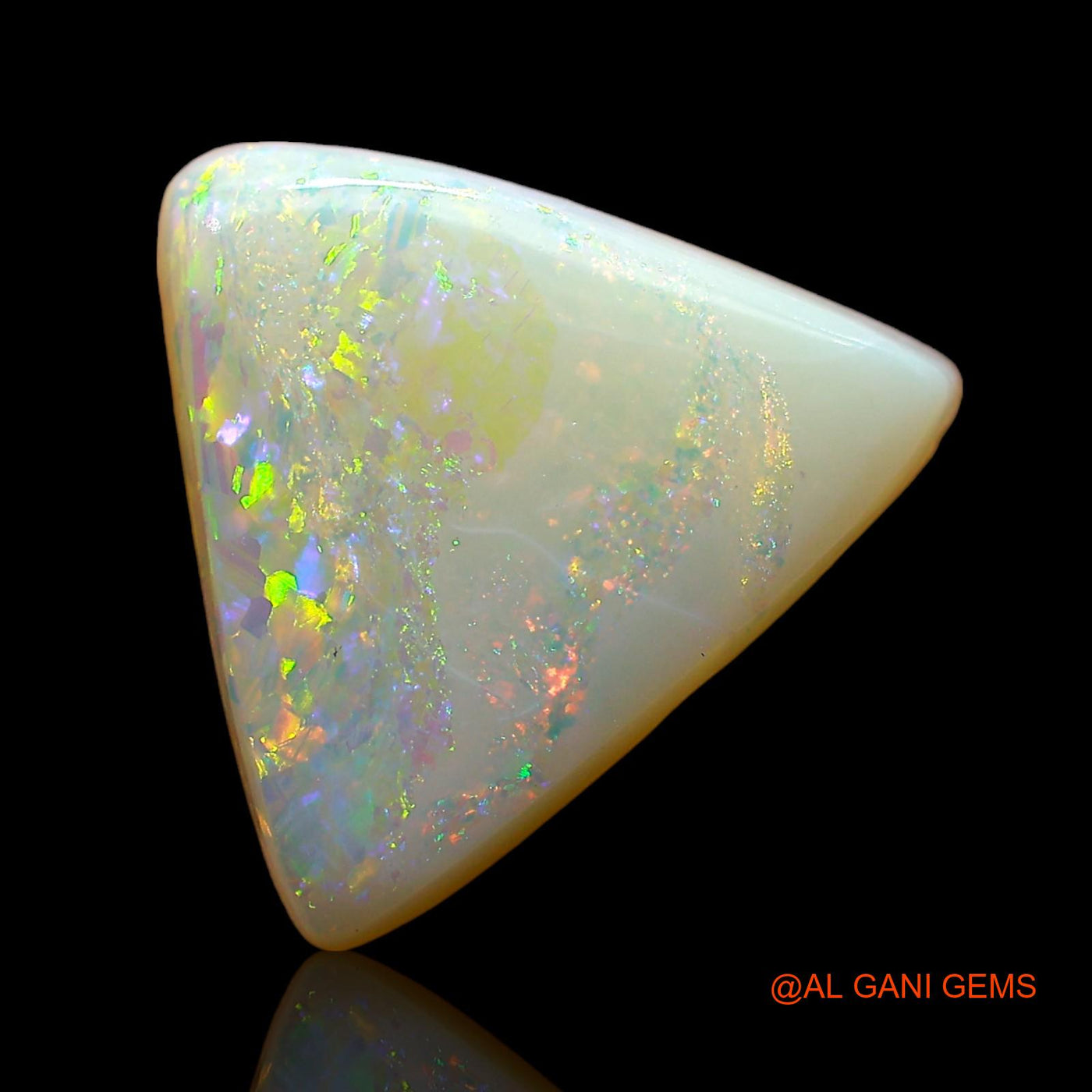 4.00 Cts Unheated Australian Fire Opal Loose Gemstone Trillion Cabochon Natural 14x13x4 mm AE-214