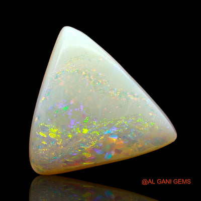 4.00 Cts Unheated Australian Fire Opal Loose Gemstone Trillion Cabochon Natural 14x13x4 mm AE-214