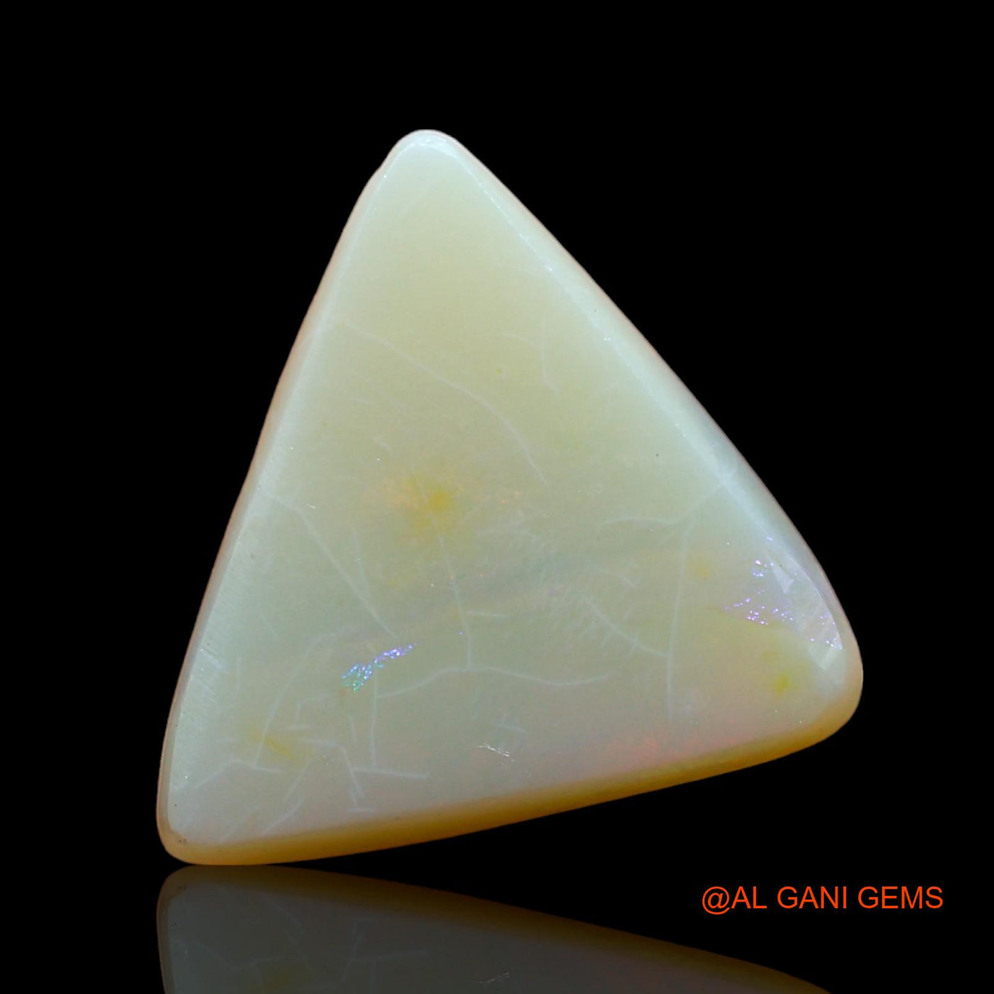 4.00 Cts Unheated Australian Fire Opal Loose Gemstone Trillion Cabochon Natural 14x13x4 mm AE-214