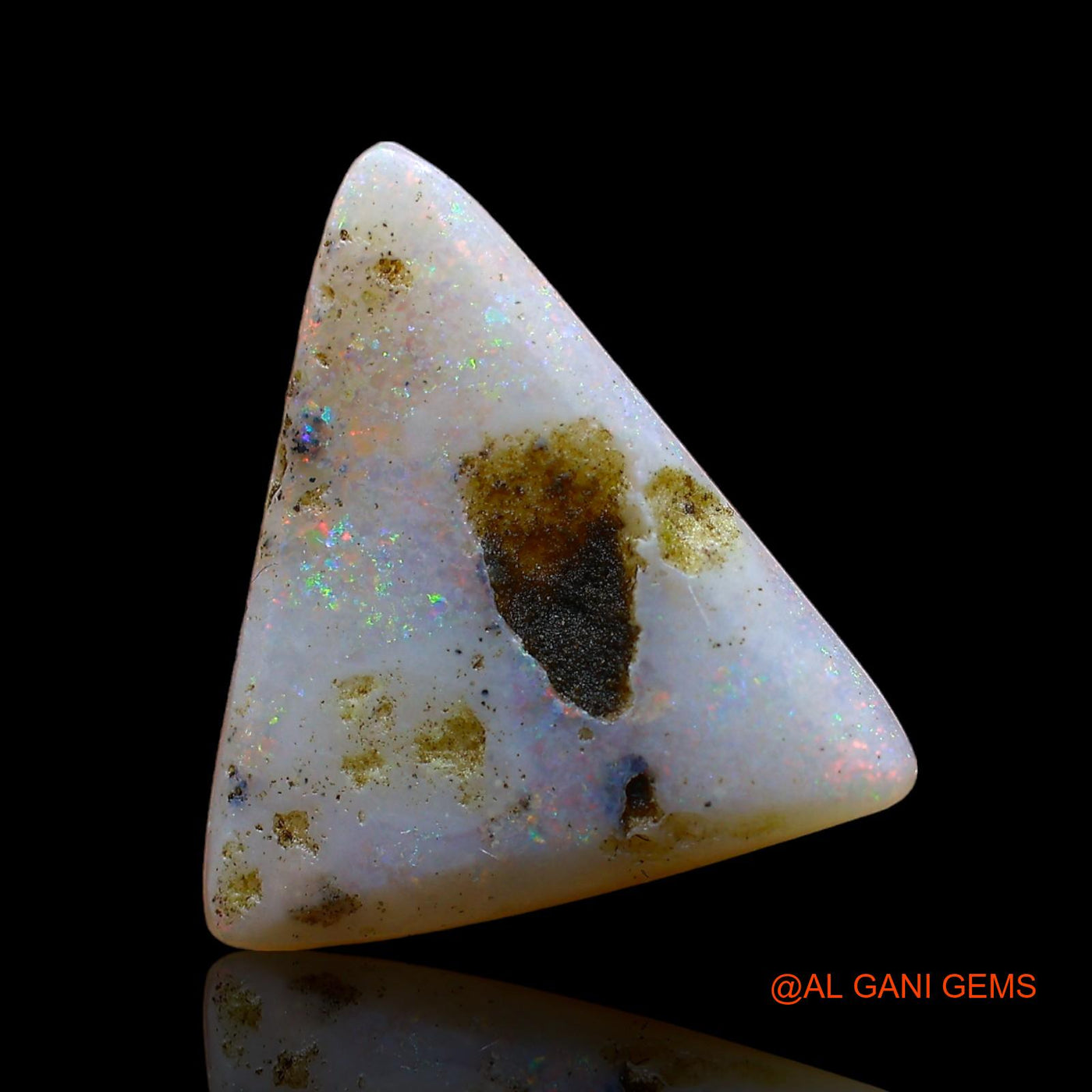 2.00 Cts Natural Australian Fire Opal Loose Gemstone Trillion Cabochon 15x14x2 mm AE-216