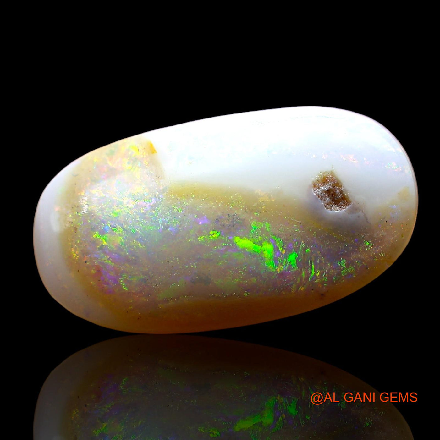 4.00 Cts Natural Australian Fire Opal Loose Gemstone Oval Cabochon 17x9x4 mm AE-218