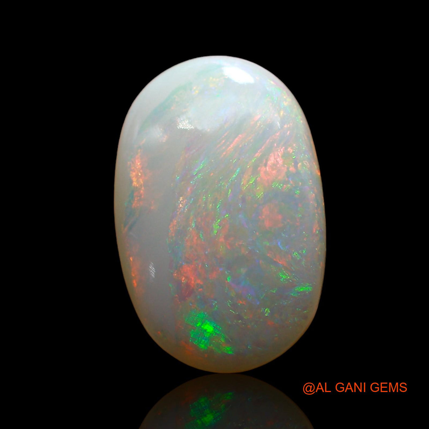 Natural Fire Opal Gemstone 4.00 Cts Loose Oval Cabochon From Australia 15x10x4 mm AE-228