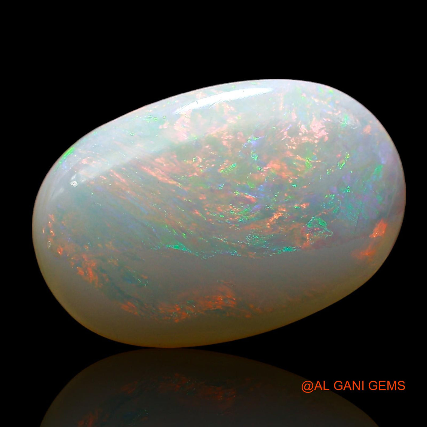 Natural Fire Opal Gemstone 4.00 Cts Loose Oval Cabochon From Australia 15x10x4 mm AE-228