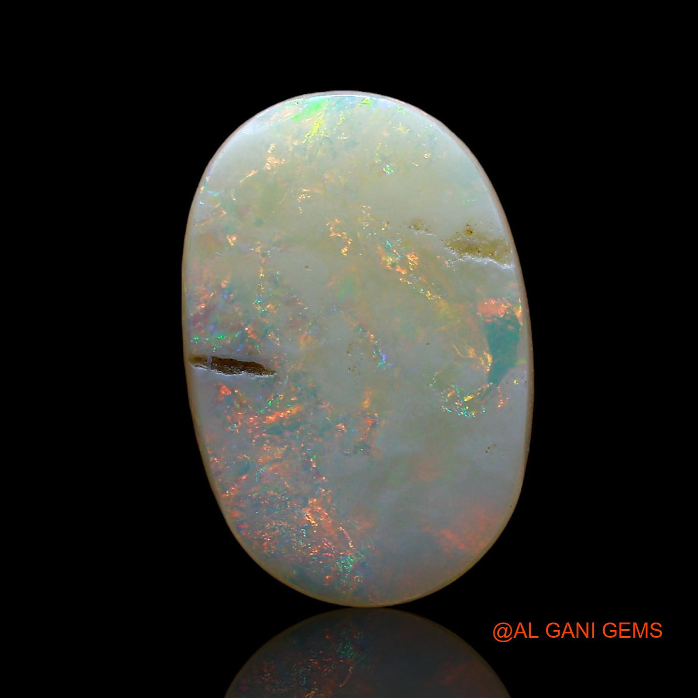 Natural Fire Opal Gemstone 4.00 Cts Loose Oval Cabochon From Australia 15x10x4 mm AE-228
