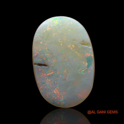 Natural Fire Opal Gemstone 4.00 Cts Loose Oval Cabochon From Australia 15x10x4 mm AE-228