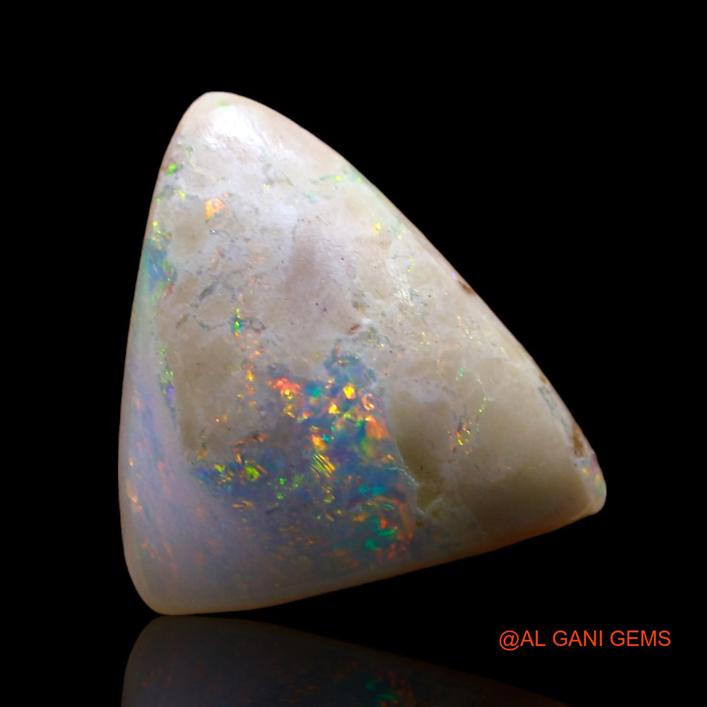 4.00 Cts Natural Australian Fire Opal Trillion Cabochon Loose Gemstone For Jewelry 13x12x4 mm AE-232