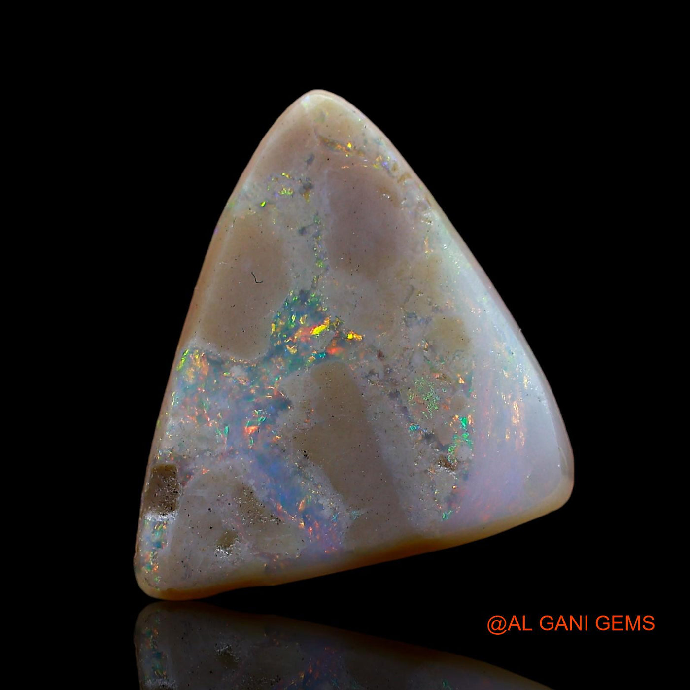 4.00 Cts Natural Australian Fire Opal Trillion Cabochon Loose Gemstone For Jewelry 13x12x4 mm AE-232
