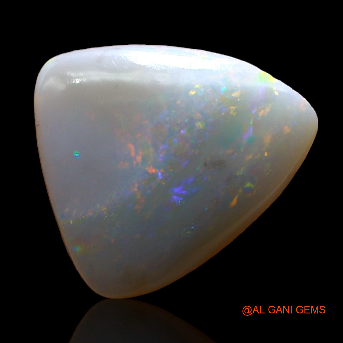 3.00 Cts Natural Australian Fire Opal Loose Gemstone Trillion Cabochon 13x12x3 mm AE-238