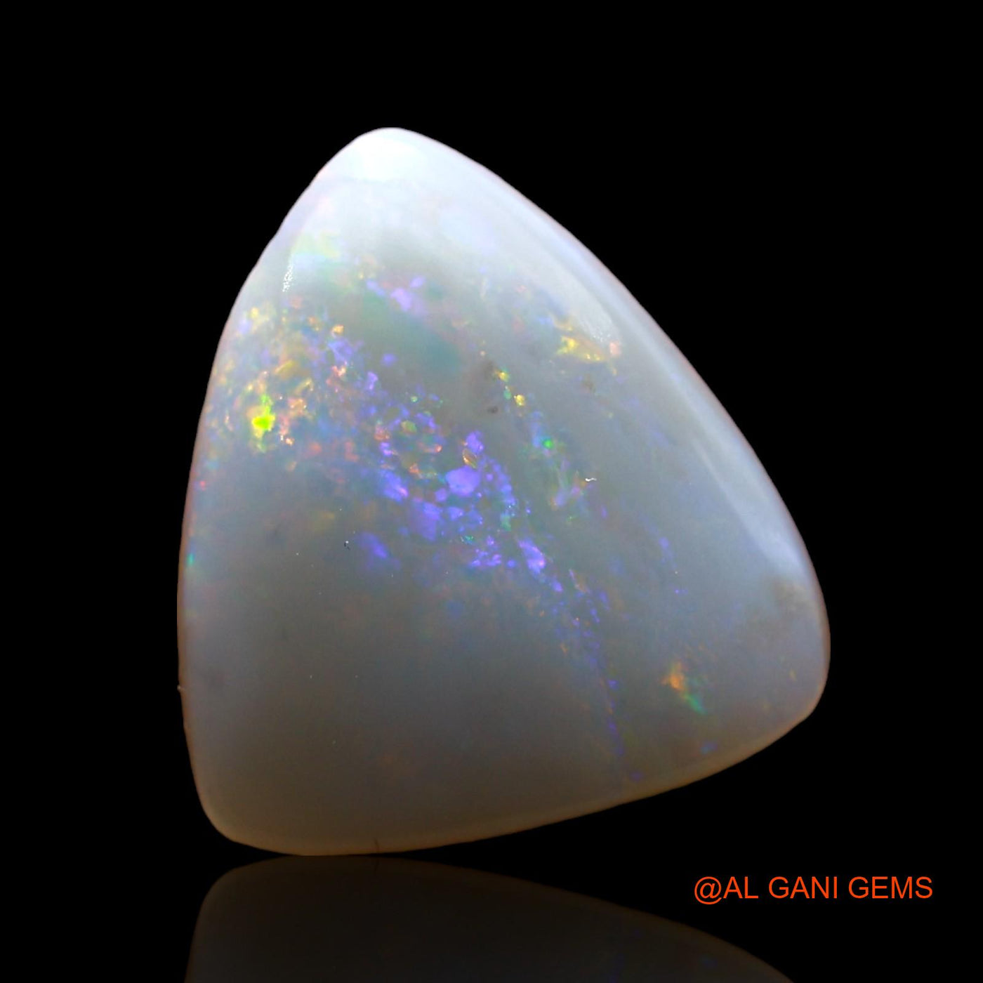 3.00 Cts Natural Australian Fire Opal Loose Gemstone Trillion Cabochon 13x12x3 mm AE-238