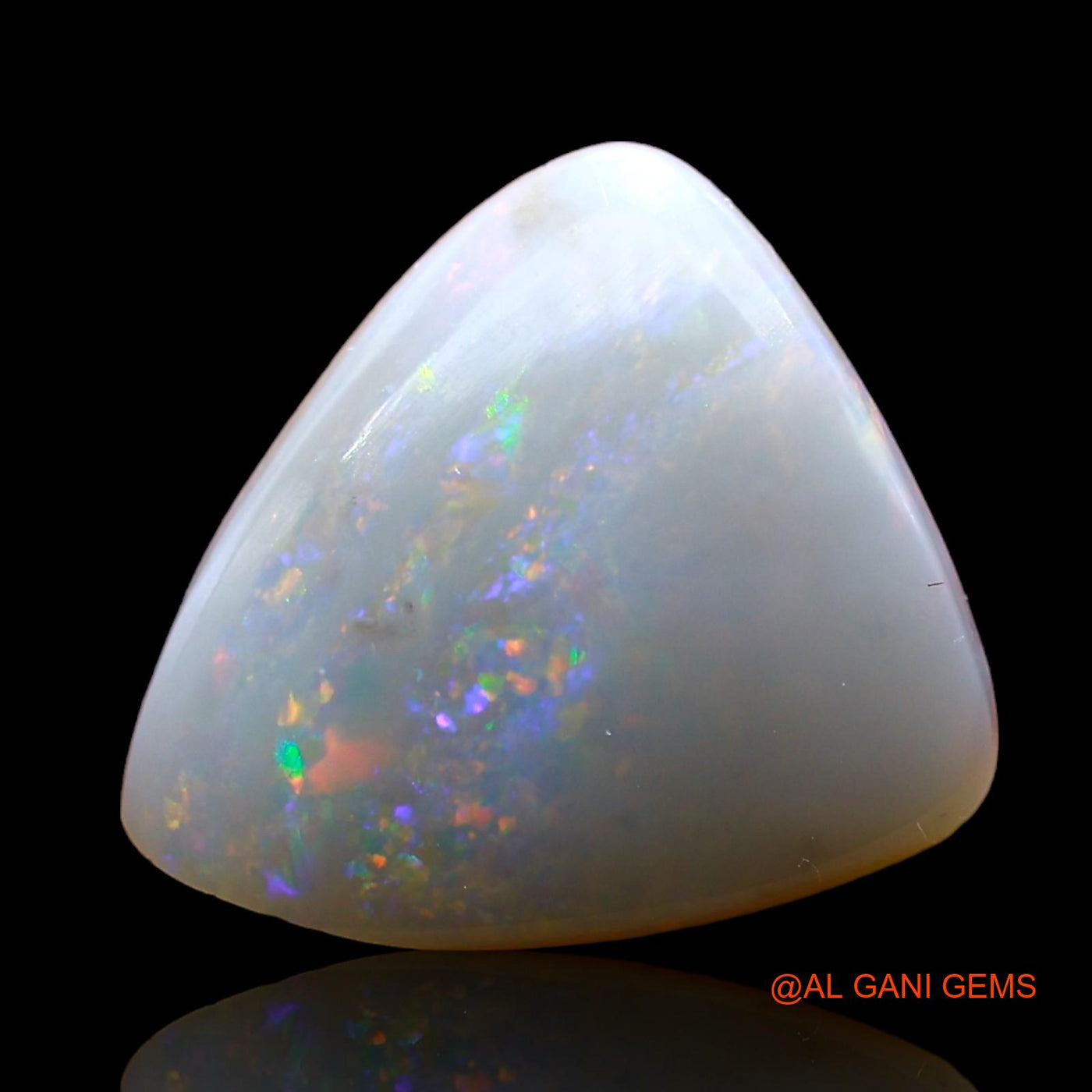 3.00 Cts Natural Australian Fire Opal Loose Gemstone Trillion Cabochon 13x12x3 mm AE-238