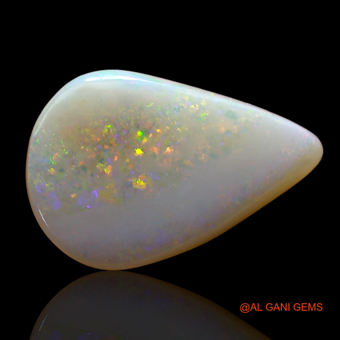 3.00 Cts Natural Australian Fire Opal Pear Cabochon Loose Gemstone For Jewelry 16x11x3 mm AE-243